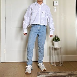 Women’s Cropped Button-Up